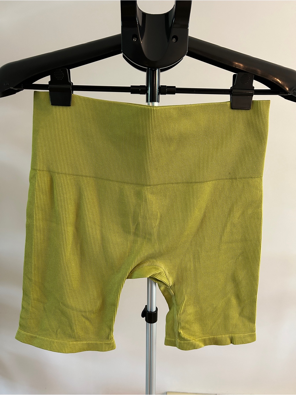 Wild Fable Lime Ribbed High-Waist Bike Shorts